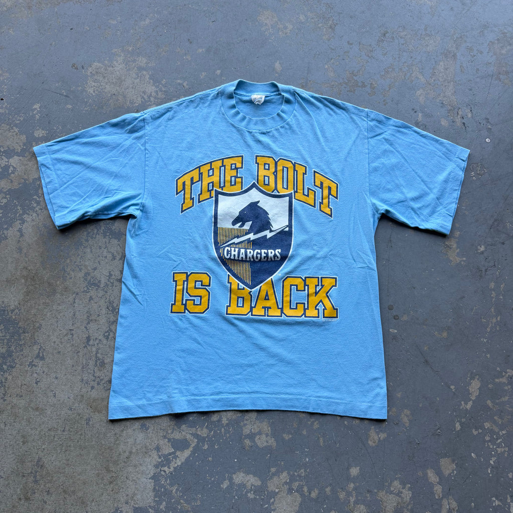 1994 CHARGERS THE BOLT IS BACK T-SHIRT (L)