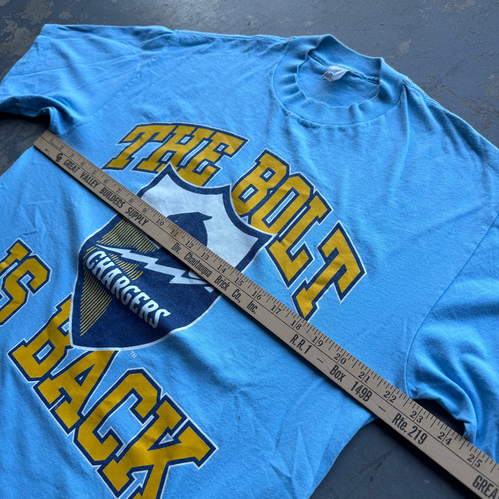 1994 CHARGERS THE BOLT IS BACK T-SHIRT (L)