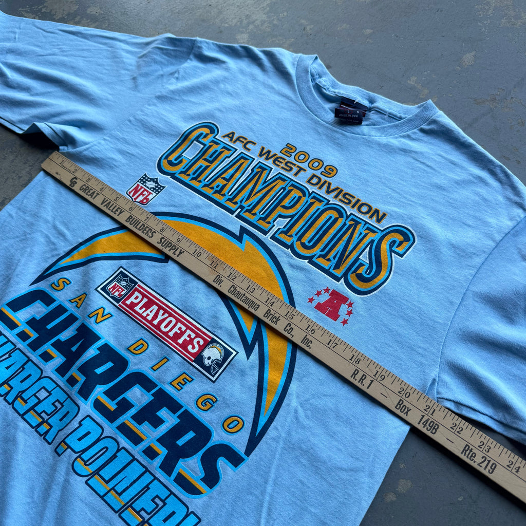 2009 CHARGERS AFC WEST DIVISION CHAMP LONG SLEEVE SHIRT (L)