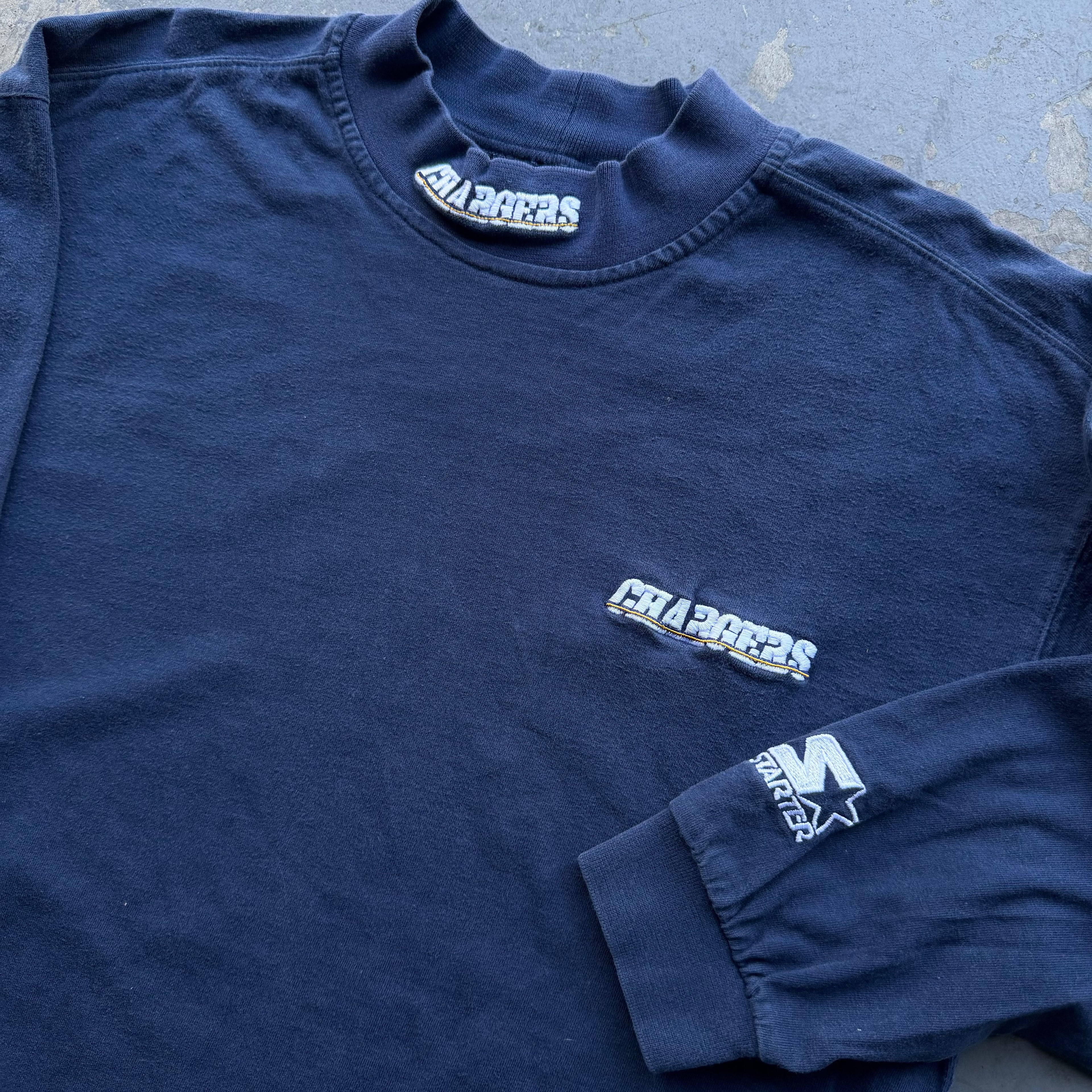 90'S CHARGERS MOCKNECK LONG SLEEVE (M)