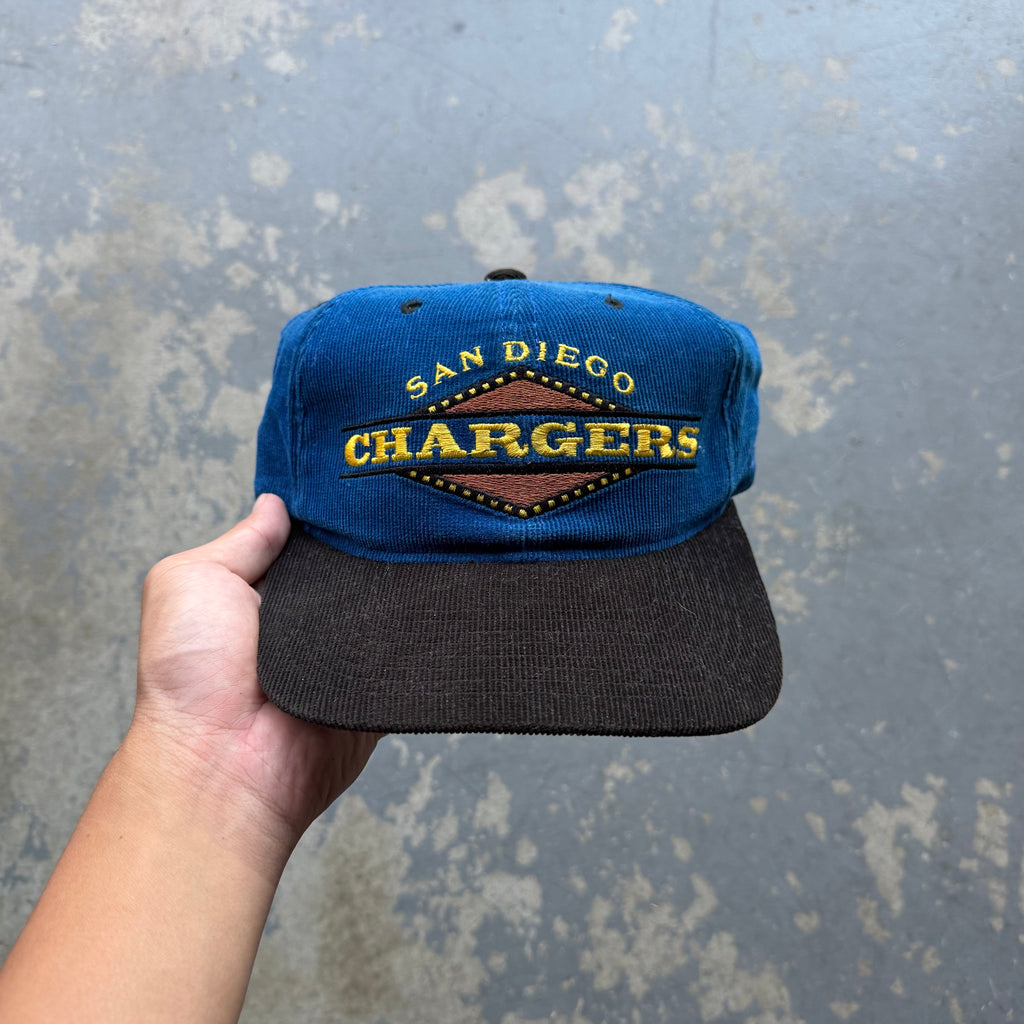 90'S CHARGERS TWO TONE CORDUROY HAT (OS)