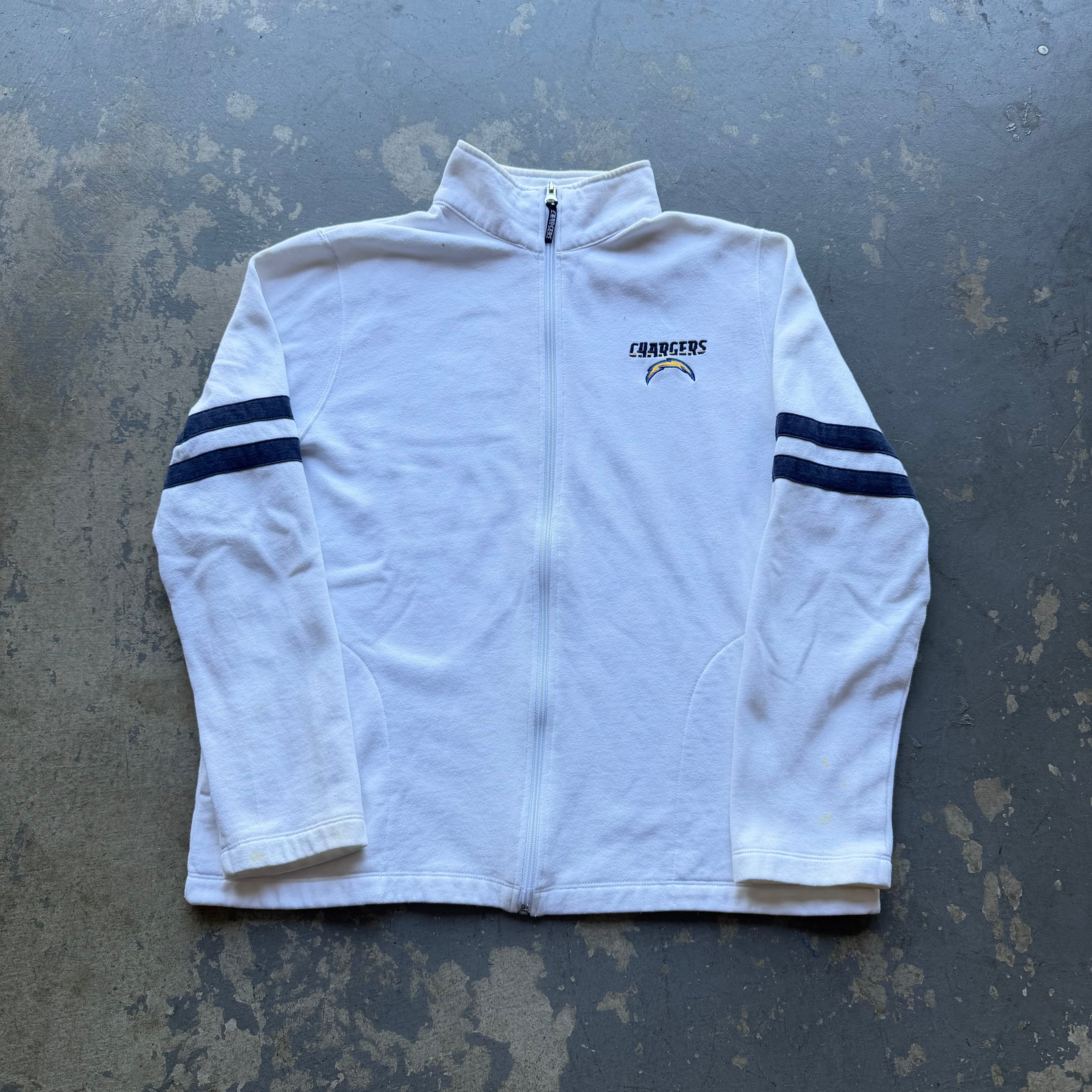 00'S CHARGERS NFL ZIP UP SWEATSHIRT (WOMEN'S XL)