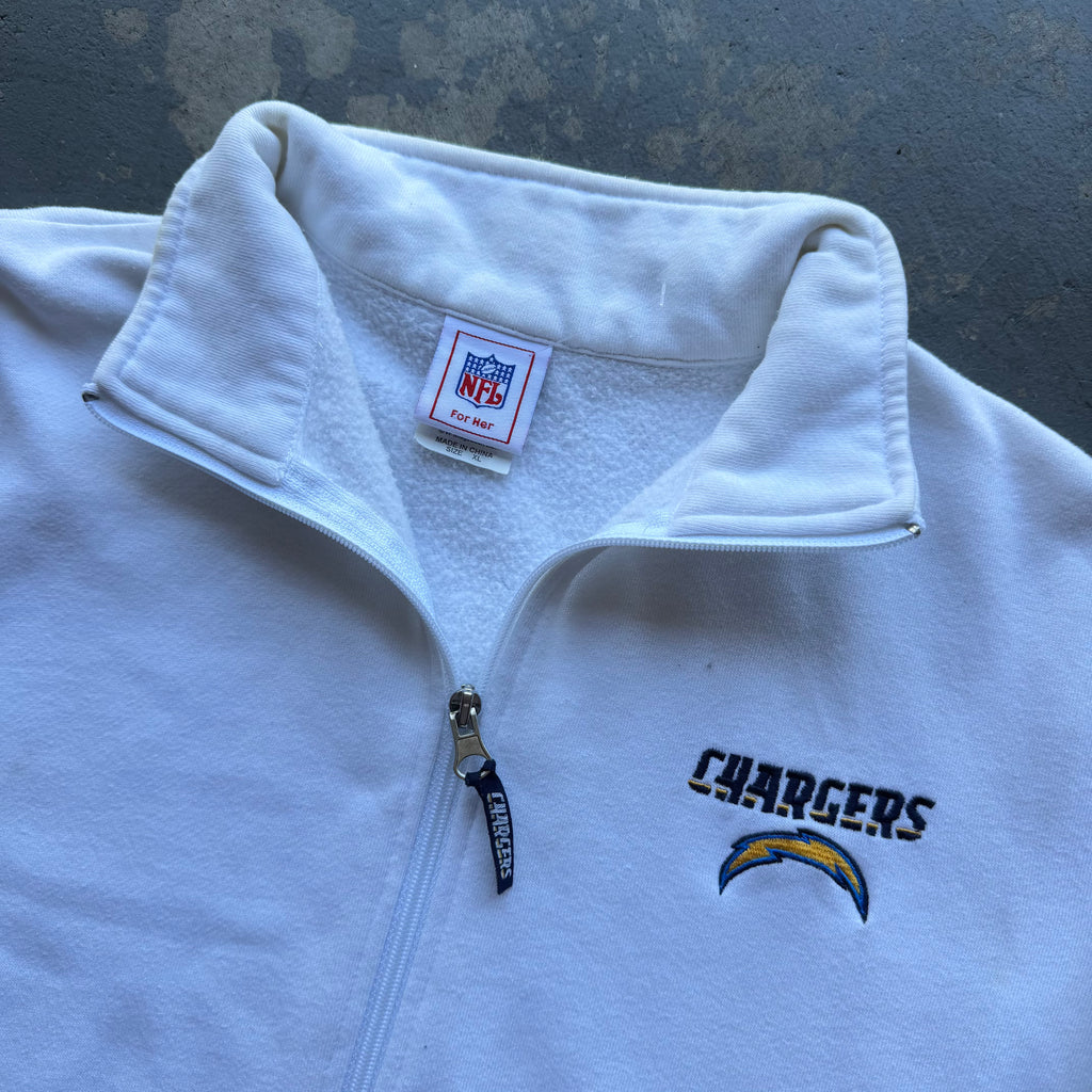 00'S CHARGERS NFL ZIP UP SWEATSHIRT (WOMEN'S XL)