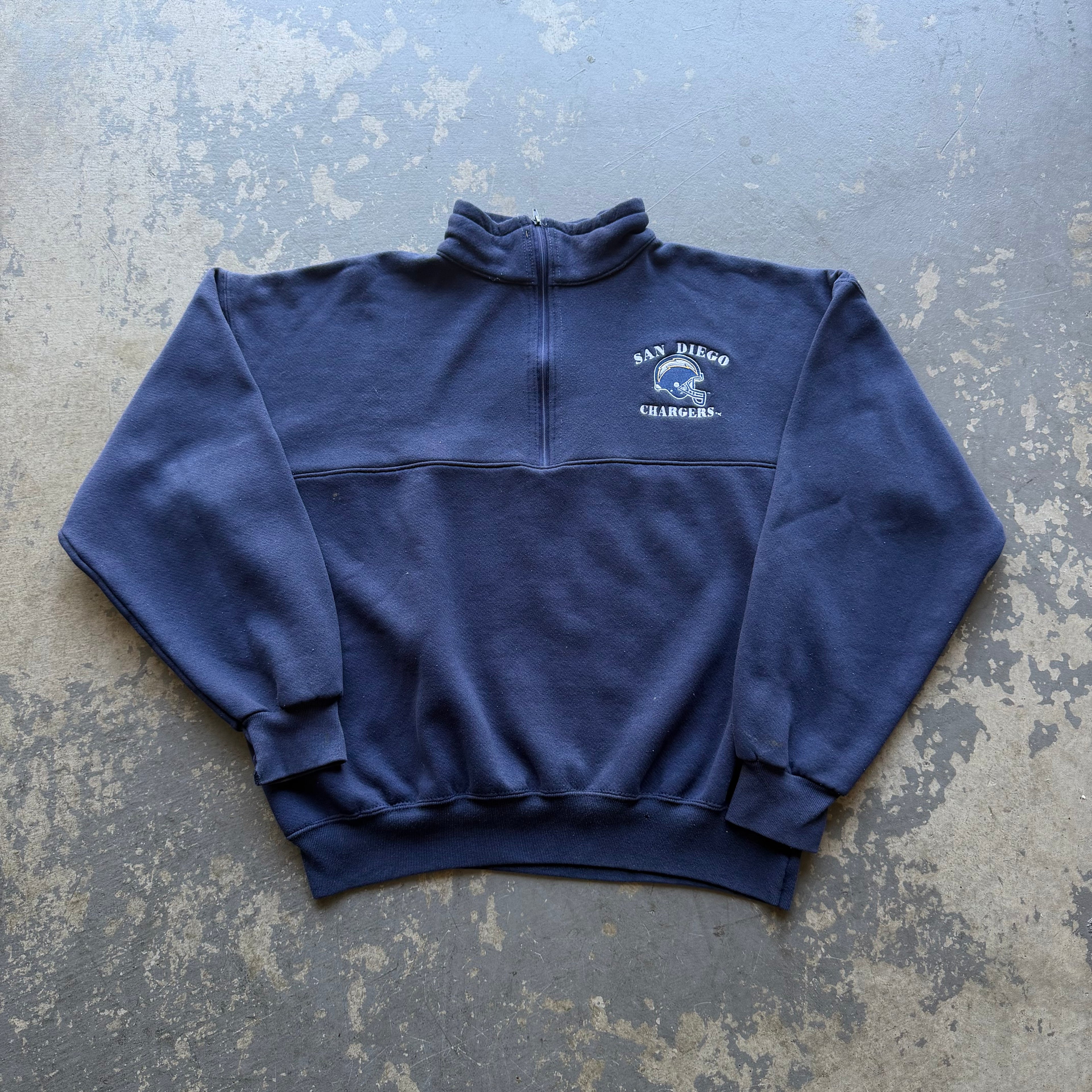 90'S CHARGERS SAN DIEGO QUARTER ZIP SWEATSHIRT (M)