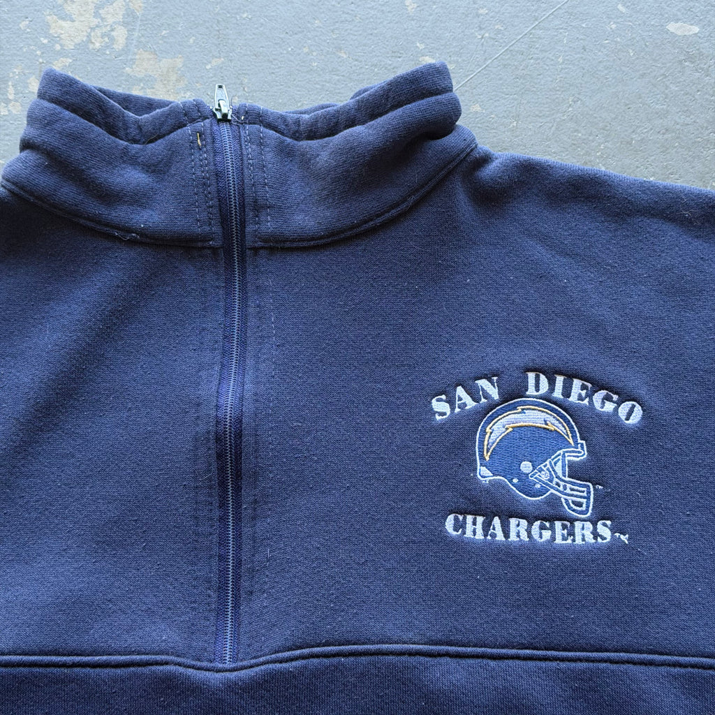 90'S CHARGERS SAN DIEGO QUARTER ZIP SWEATSHIRT (M)