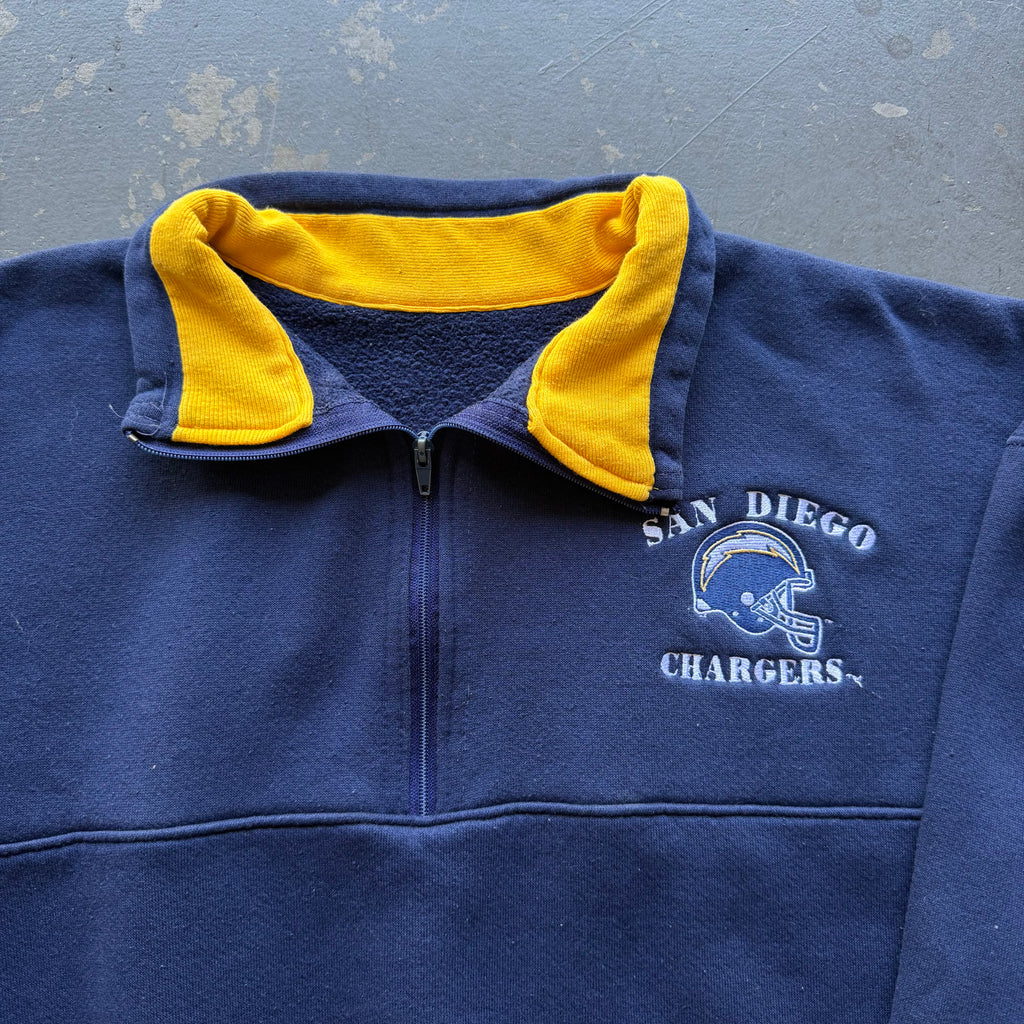 90'S CHARGERS SAN DIEGO QUARTER ZIP SWEATSHIRT (M)