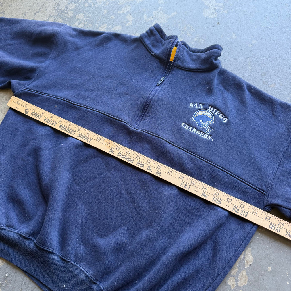 90'S CHARGERS SAN DIEGO QUARTER ZIP SWEATSHIRT (M)