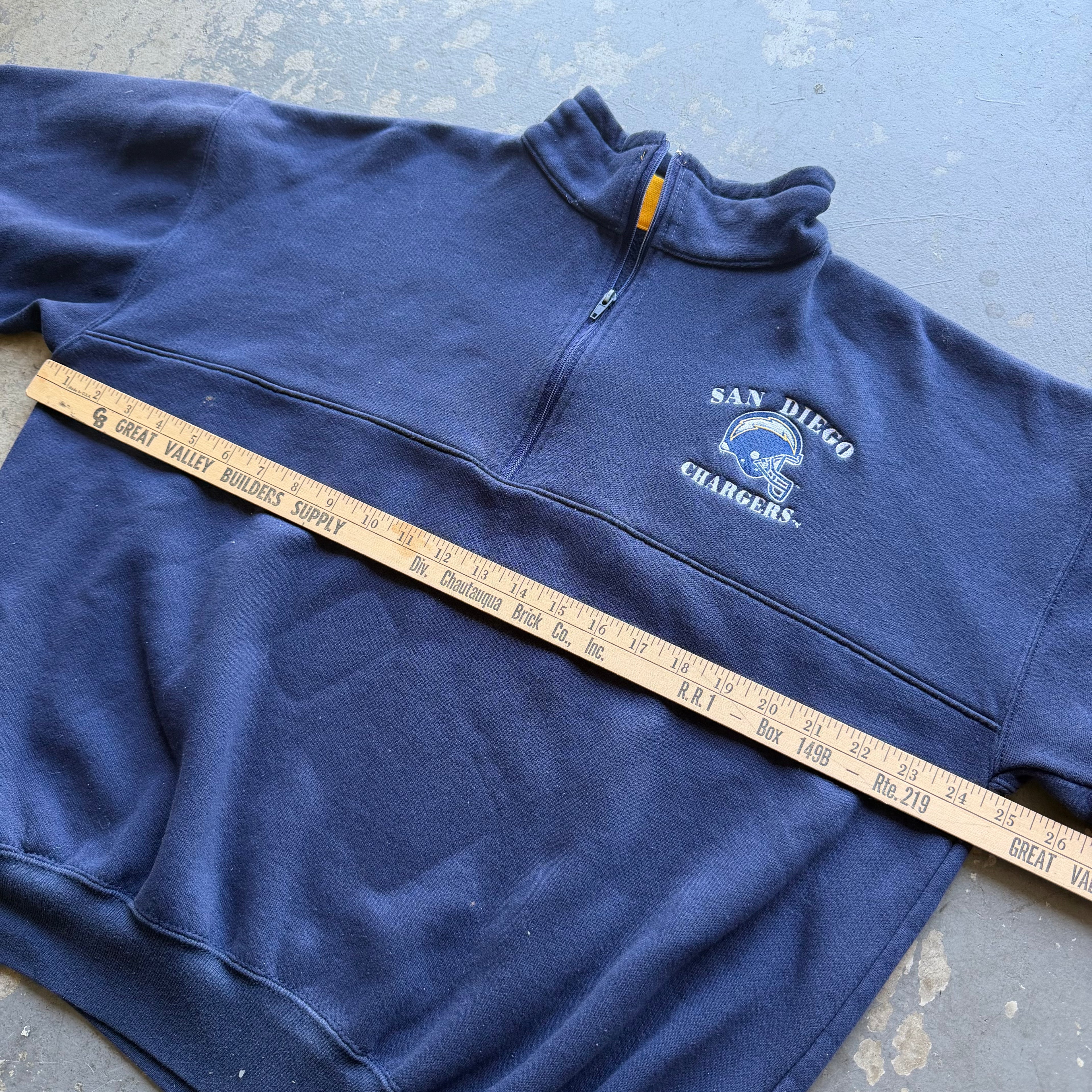 90'S CHARGERS SAN DIEGO QUARTER ZIP SWEATSHIRT (M)