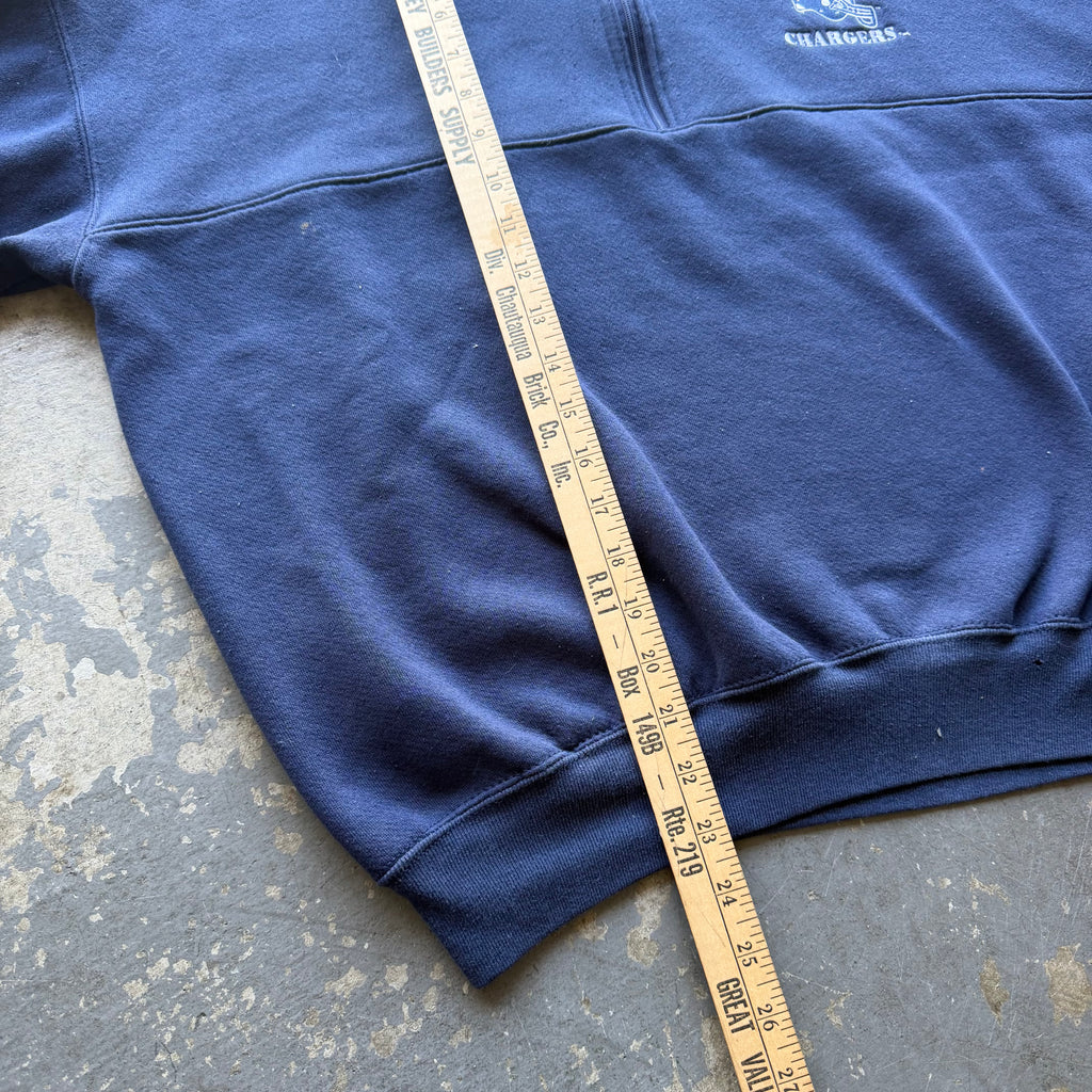 90'S CHARGERS SAN DIEGO QUARTER ZIP SWEATSHIRT (M)