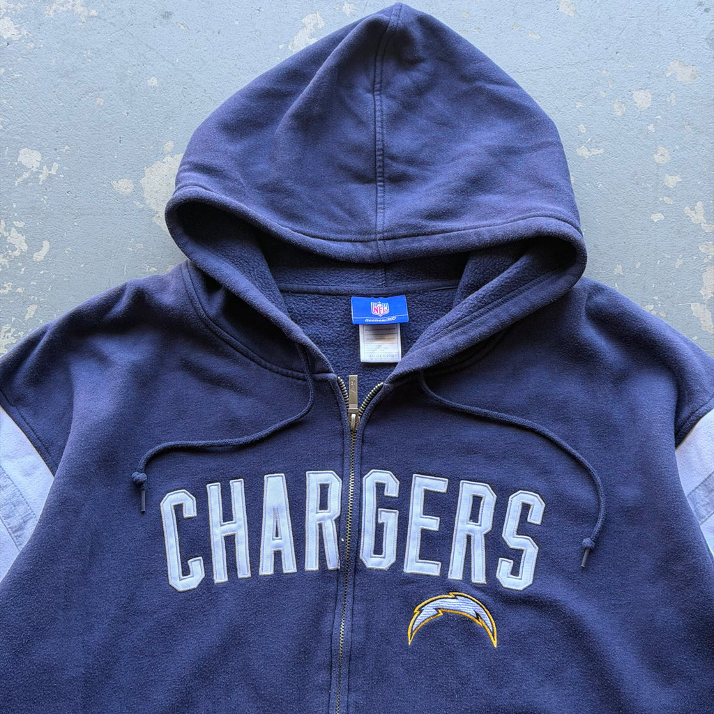 00'S CHARGERS REEBOK ZIP UP HOODIE (2XL)