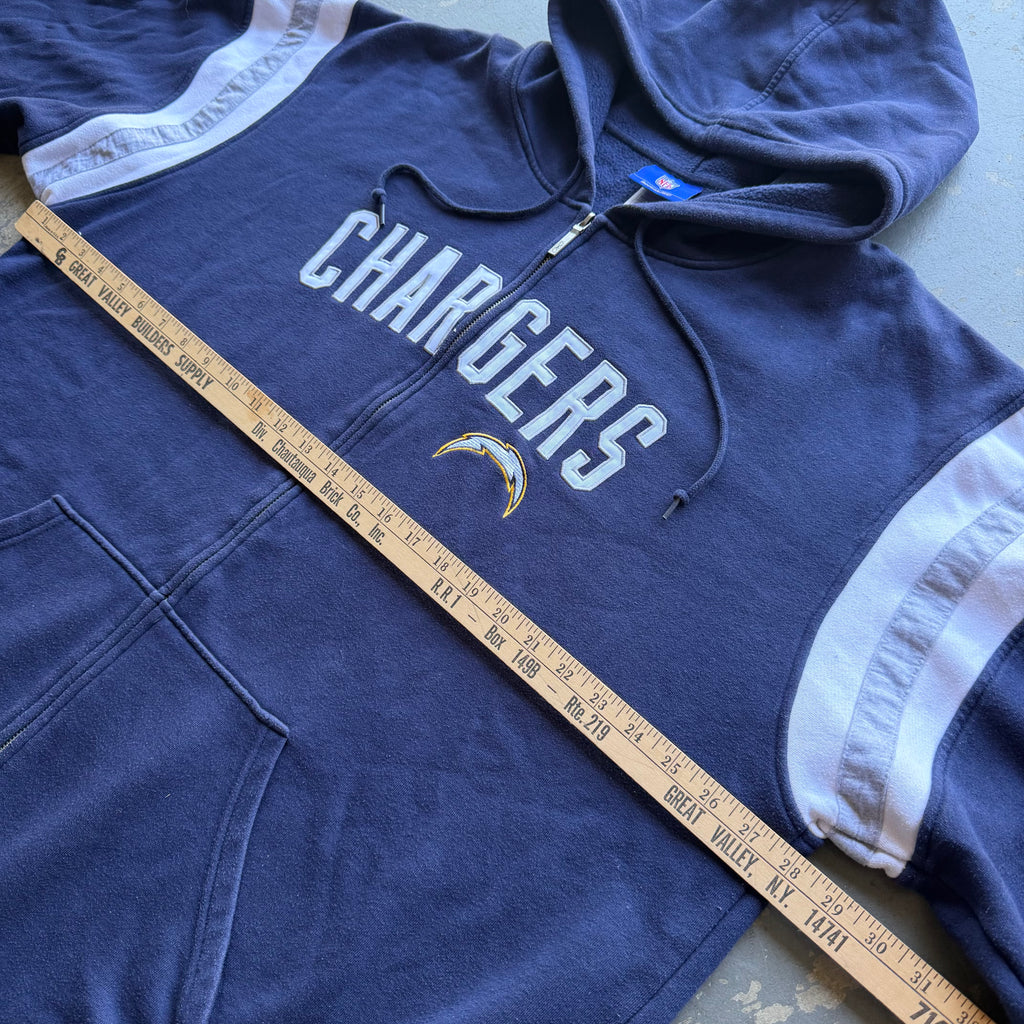 00'S CHARGERS REEBOK ZIP UP HOODIE (2XL)