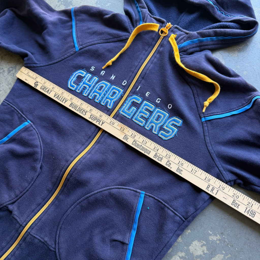 00'S CHARGERS SAN DIEGO ZIP UP HOODIE (S)