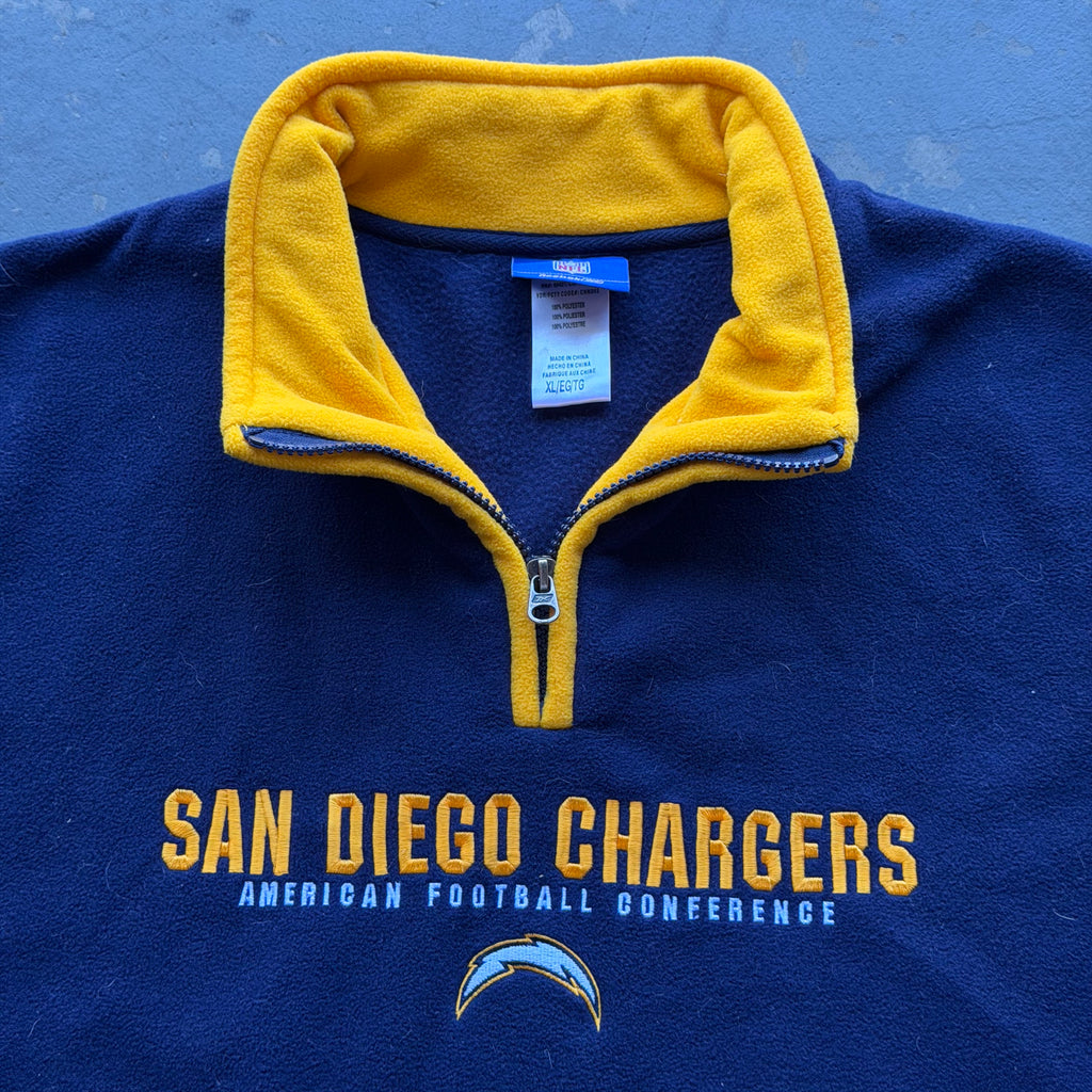 00'S CHARGERS NFL FLEECE PULLOVER JACKET (XL)