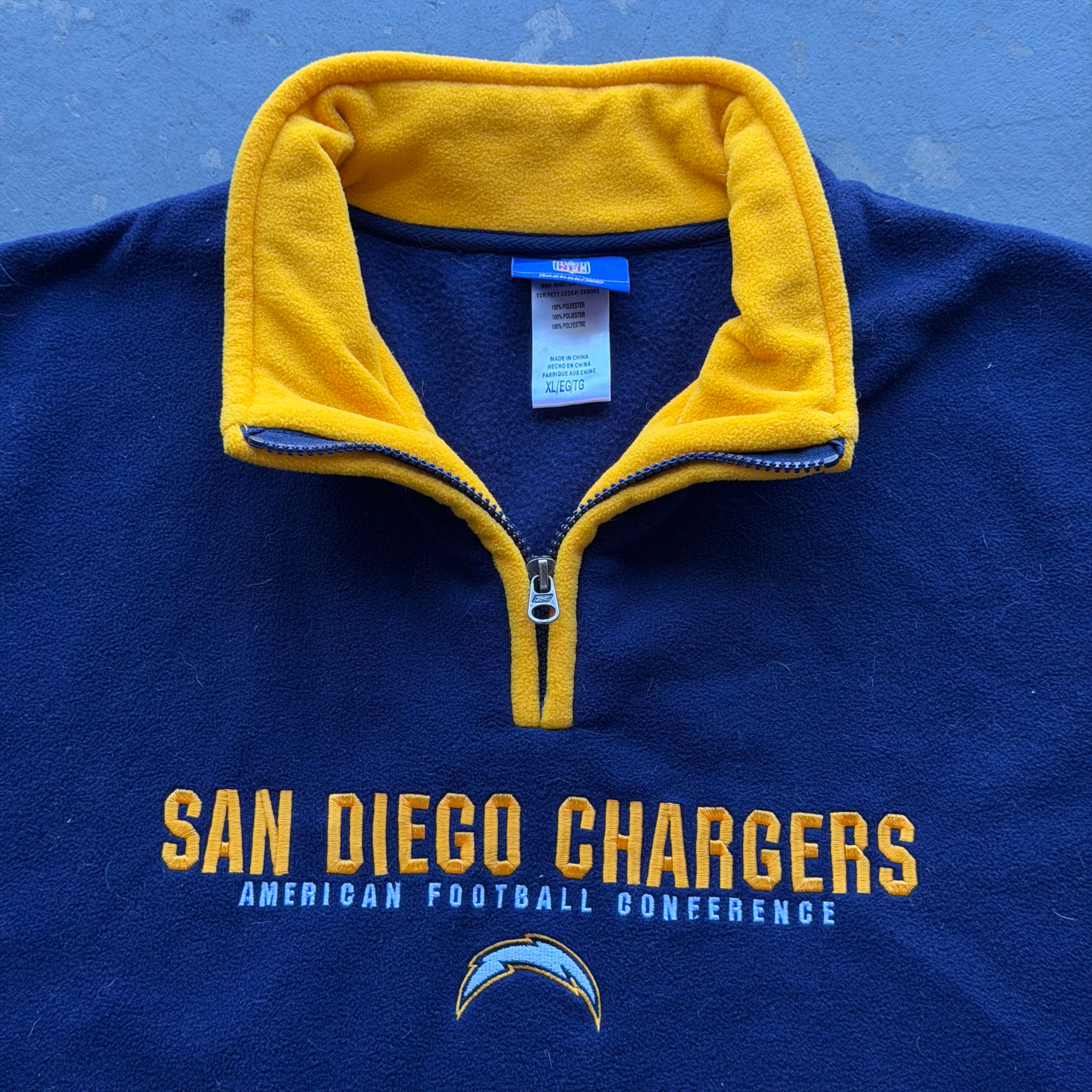 00'S CHARGERS NFL FLEECE PULLOVER JACKET (XL)