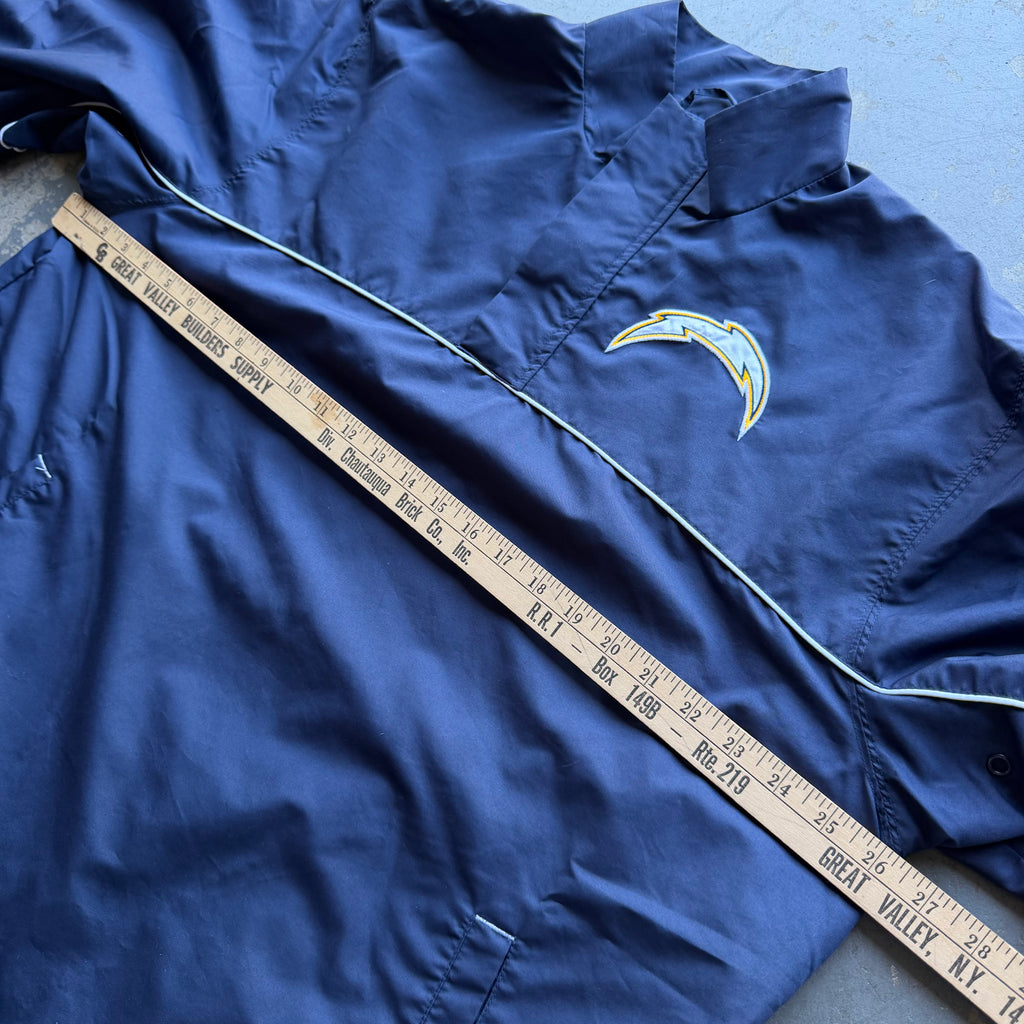 00'S CHARGERS QUARTER ZIP NYLON WINDBREAKER (L)