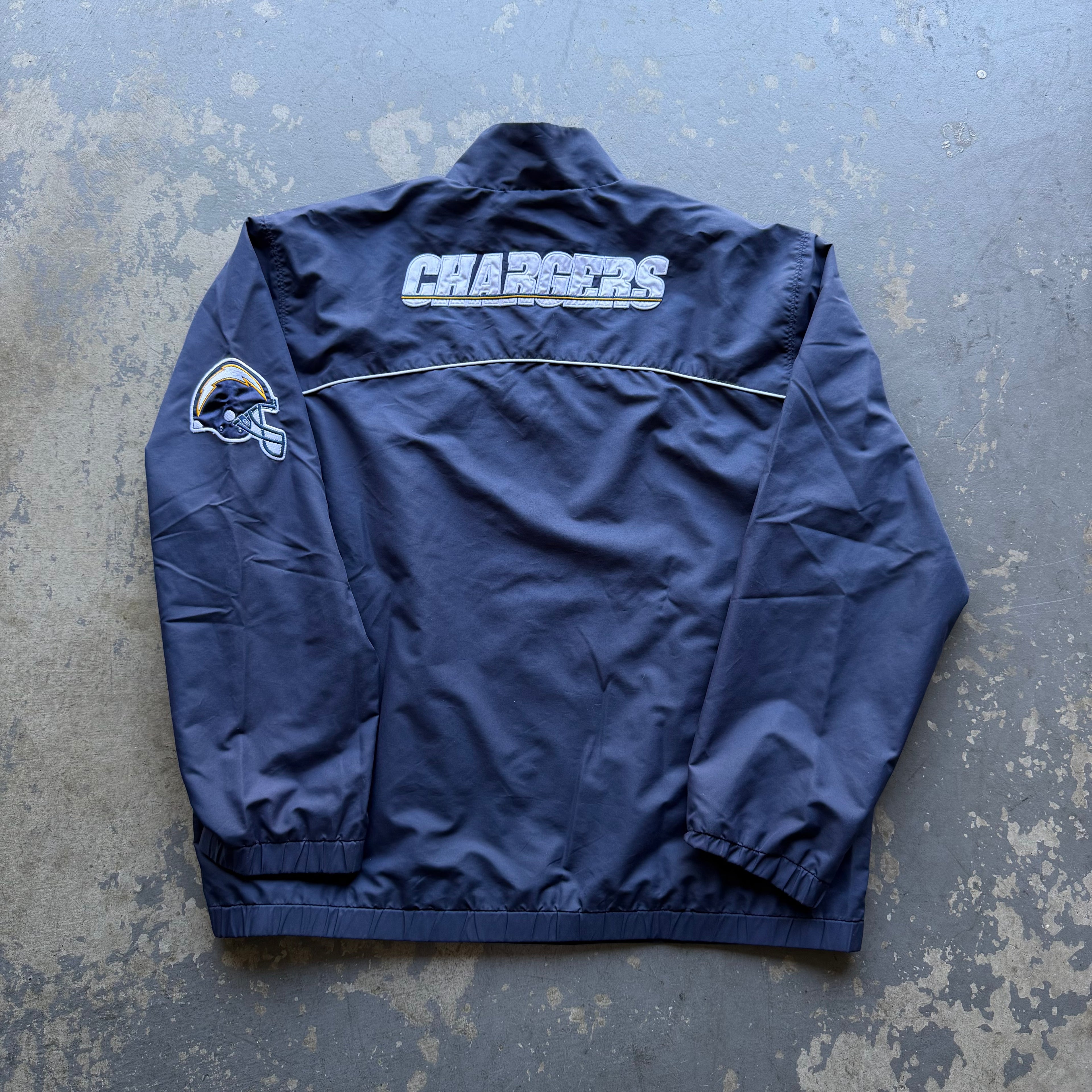 00'S CHARGERS QUARTER ZIP NYLON WINDBREAKER (L)