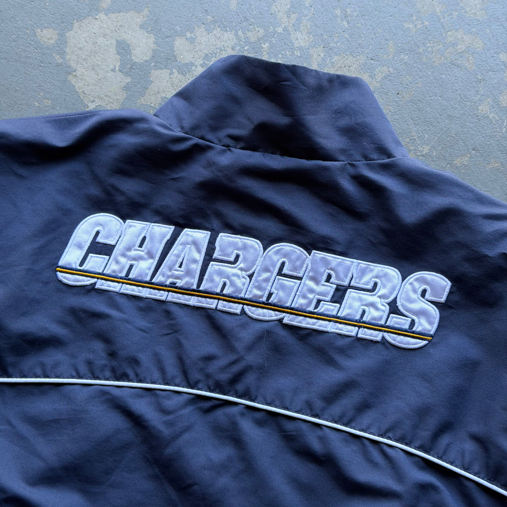 00'S CHARGERS QUARTER ZIP NYLON WINDBREAKER (L)
