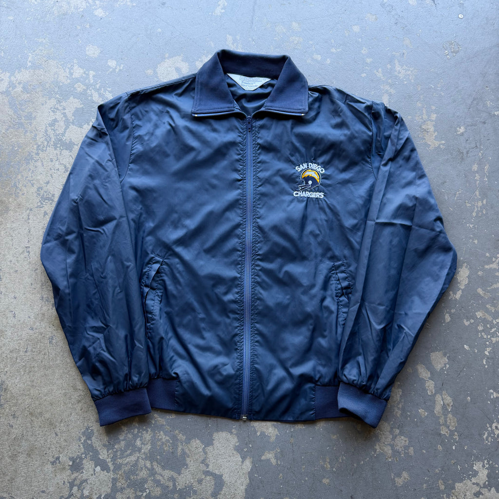 80'S CHARGERS NYLON ZIP UP JACKET (L)