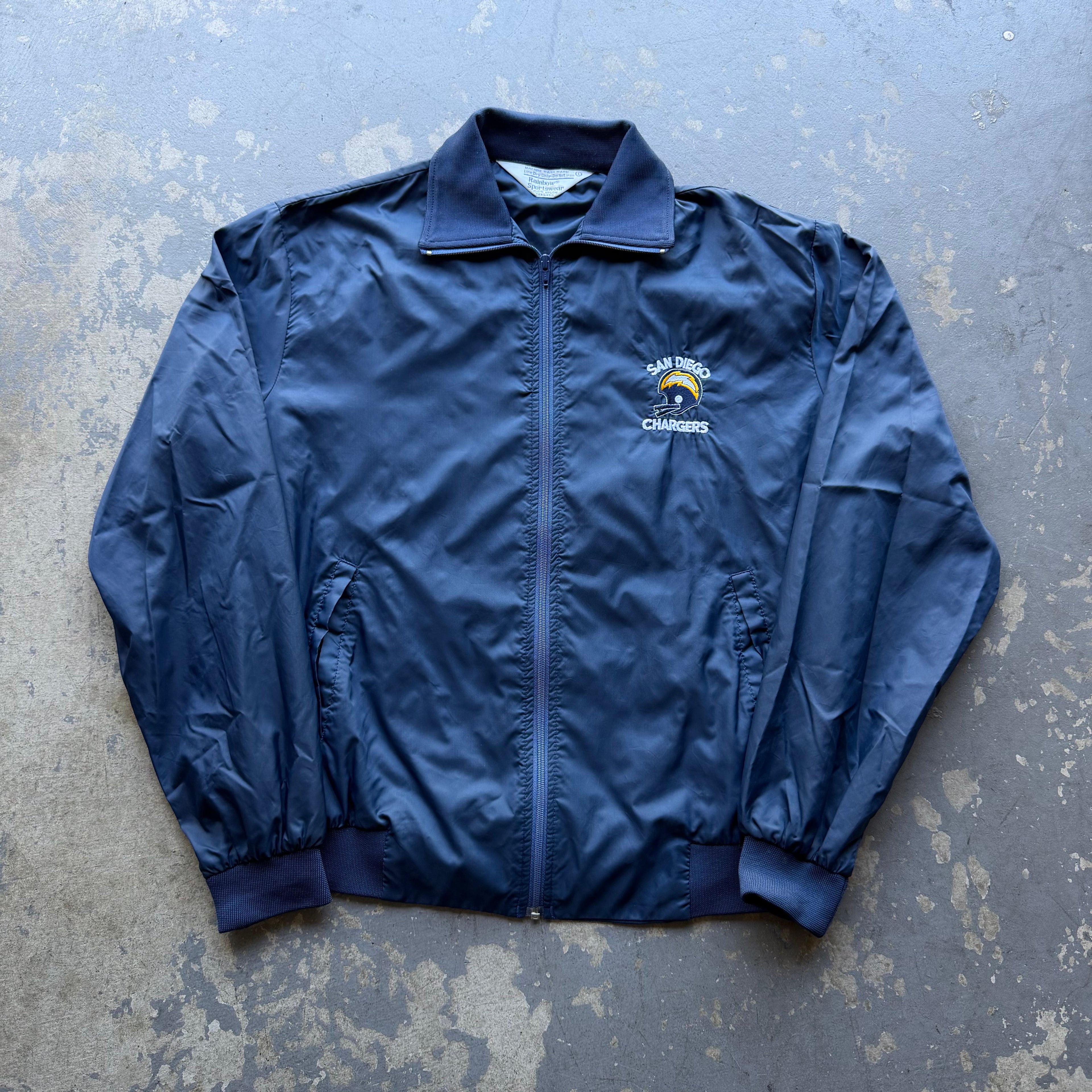80'S CHARGERS NYLON ZIP UP JACKET (L)