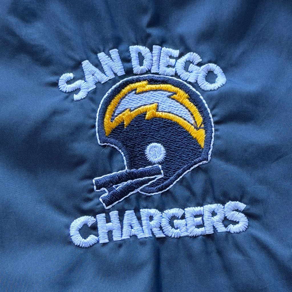 80'S CHARGERS NYLON ZIP UP JACKET (L)