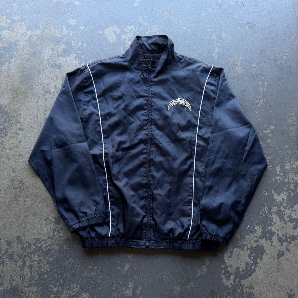 00'S CHARGERS NAVY BLUE WINDBREAKER JACKET (XL)
