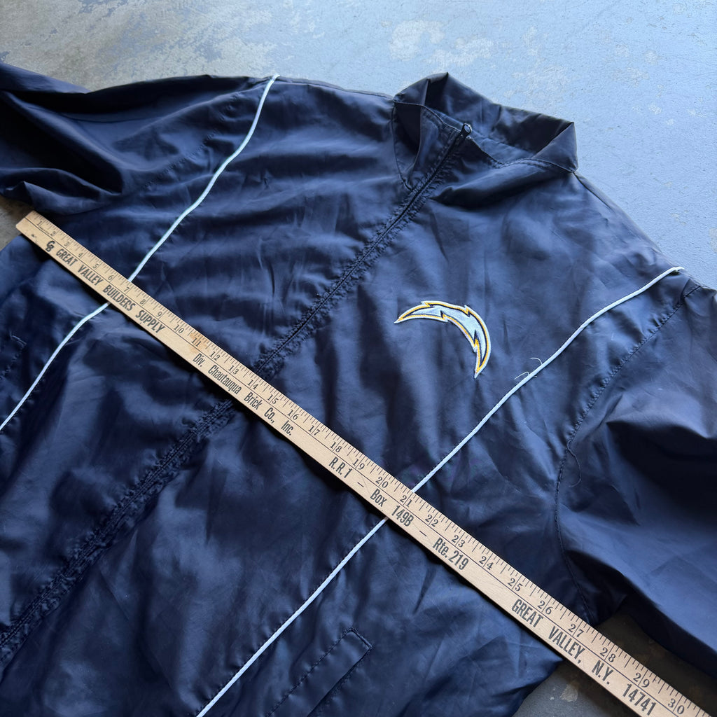 00'S CHARGERS NAVY BLUE WINDBREAKER JACKET (XL)