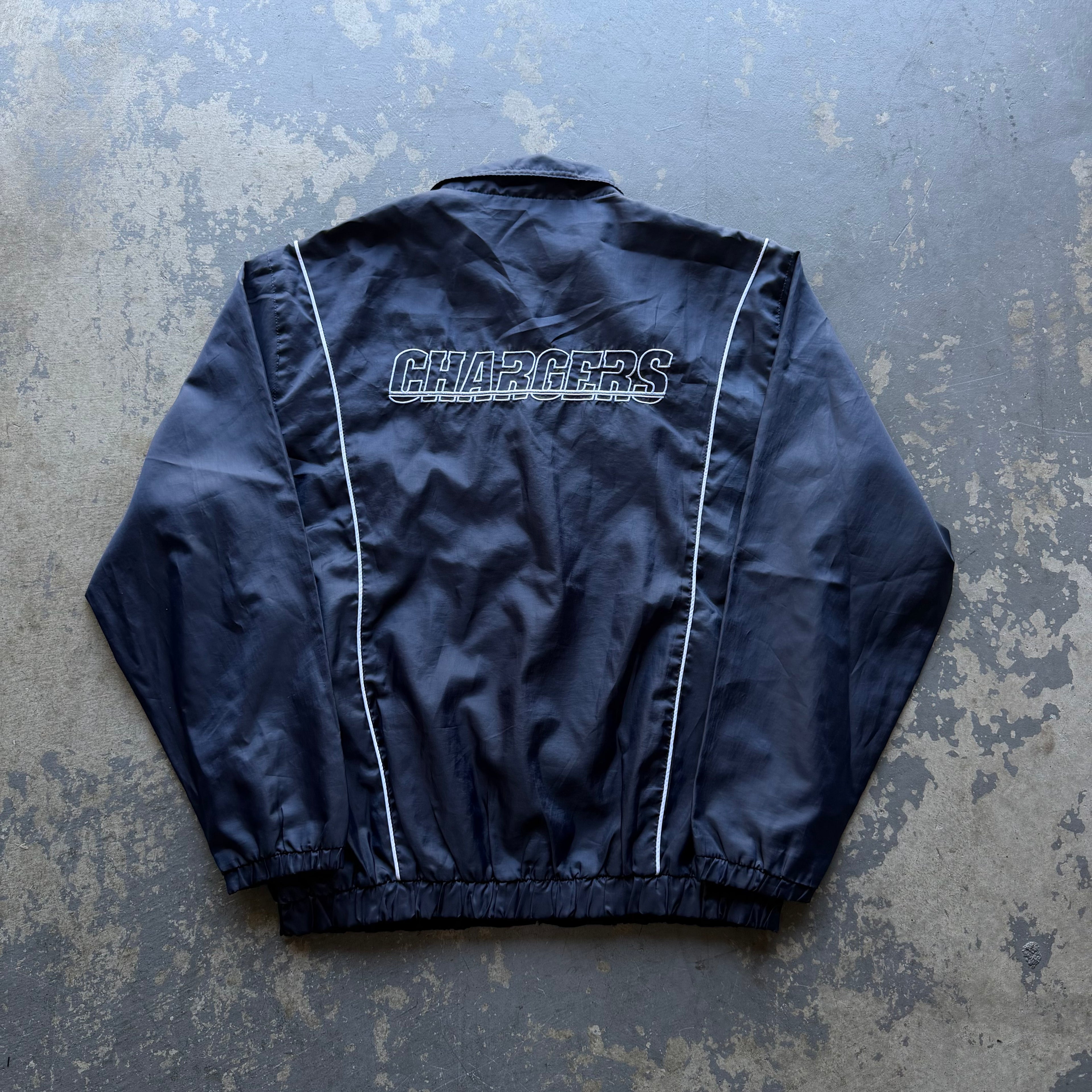 00'S CHARGERS NAVY BLUE WINDBREAKER JACKET (XL)