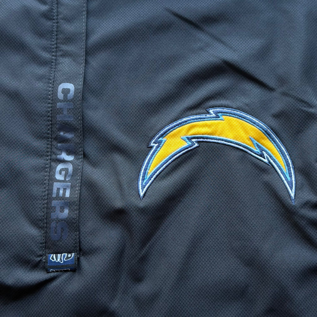 00'S CHARGERS REVERSIBLE FLEECE NYLON JACKET (XL)