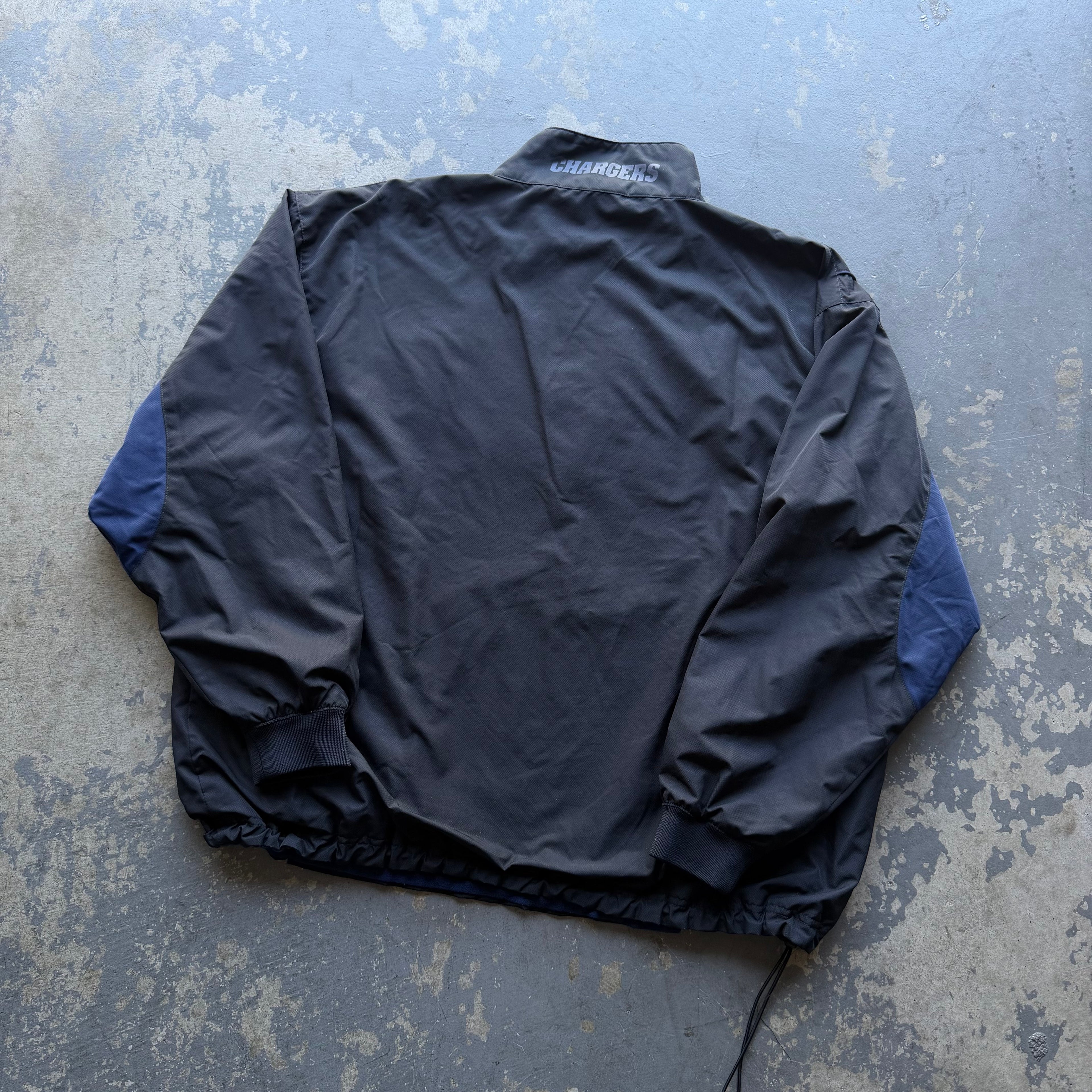 00'S CHARGERS REVERSIBLE FLEECE NYLON JACKET (XL)