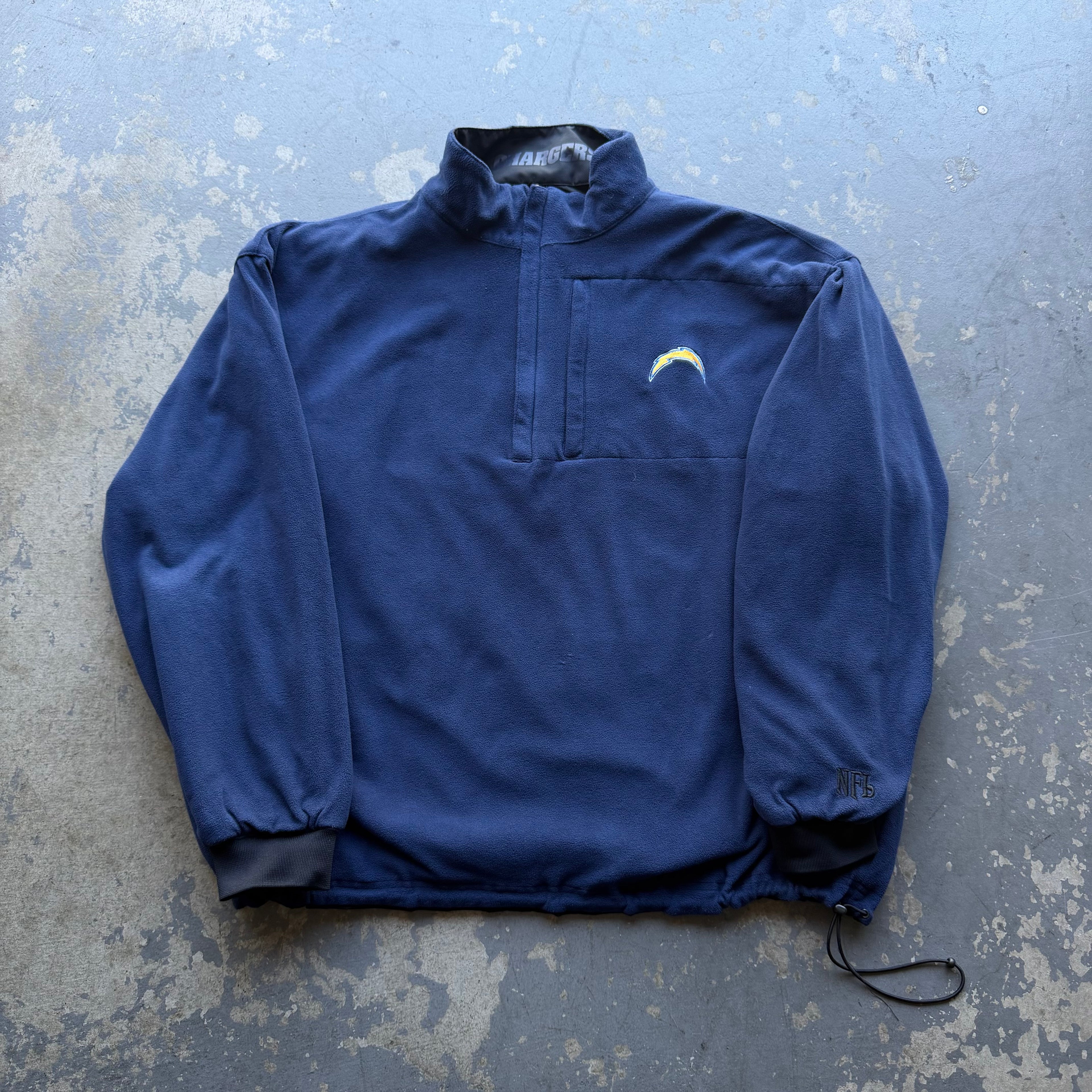 00'S CHARGERS REVERSIBLE FLEECE NYLON JACKET (XL)