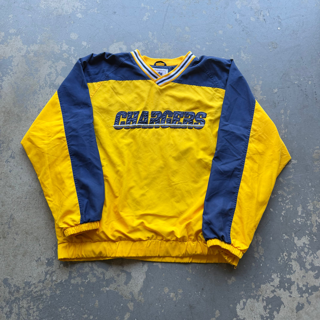 00'S CHARGERS YELLOW PULLOVER WINDBREAKER (XL)