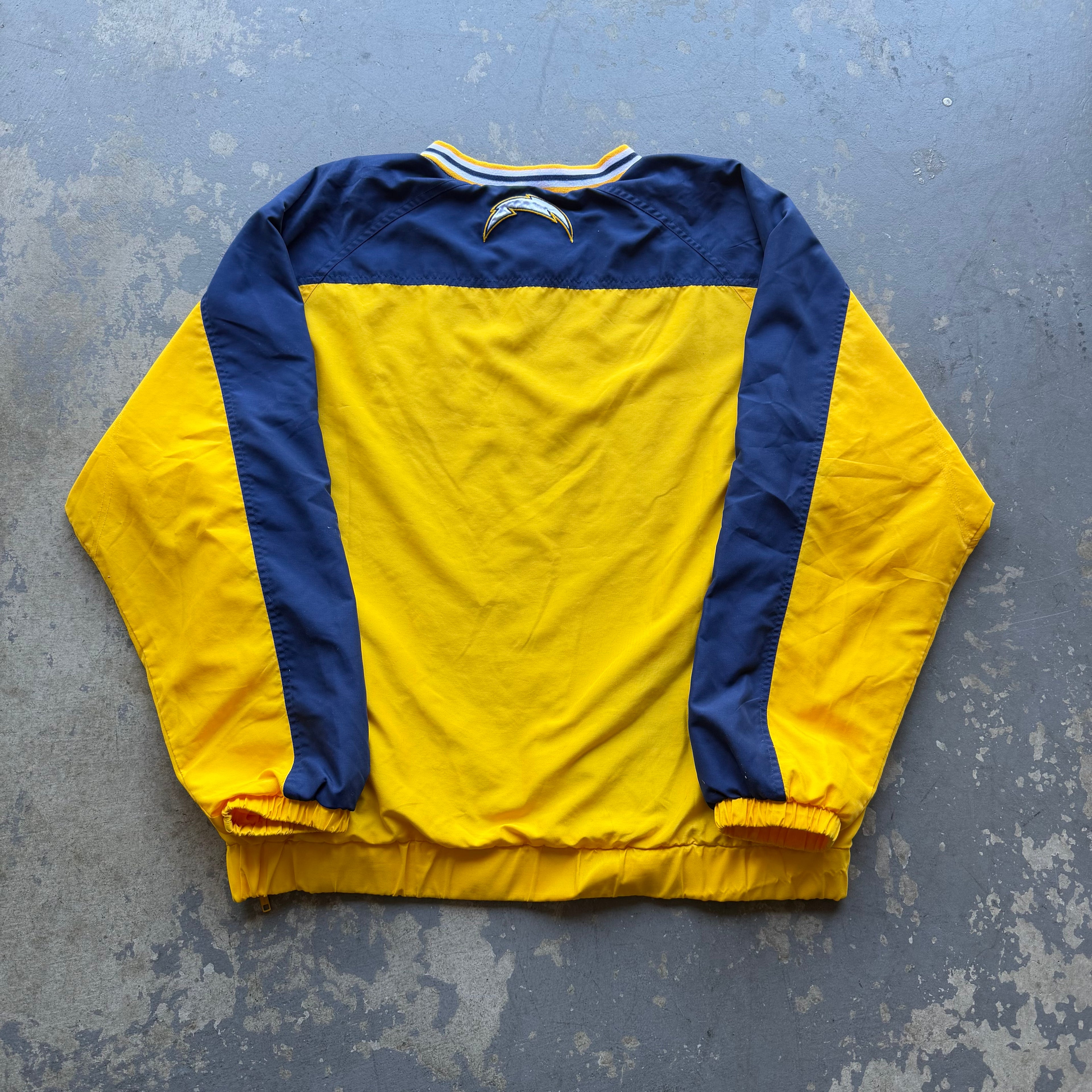 00'S CHARGERS YELLOW PULLOVER WINDBREAKER (XL)