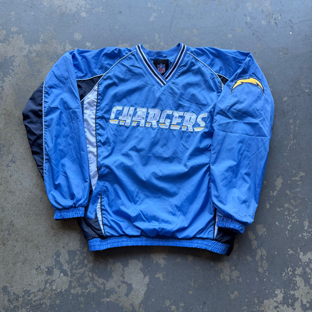 CHARGERS POWDER BLUE PULLOVER WINDBREAKER (L)