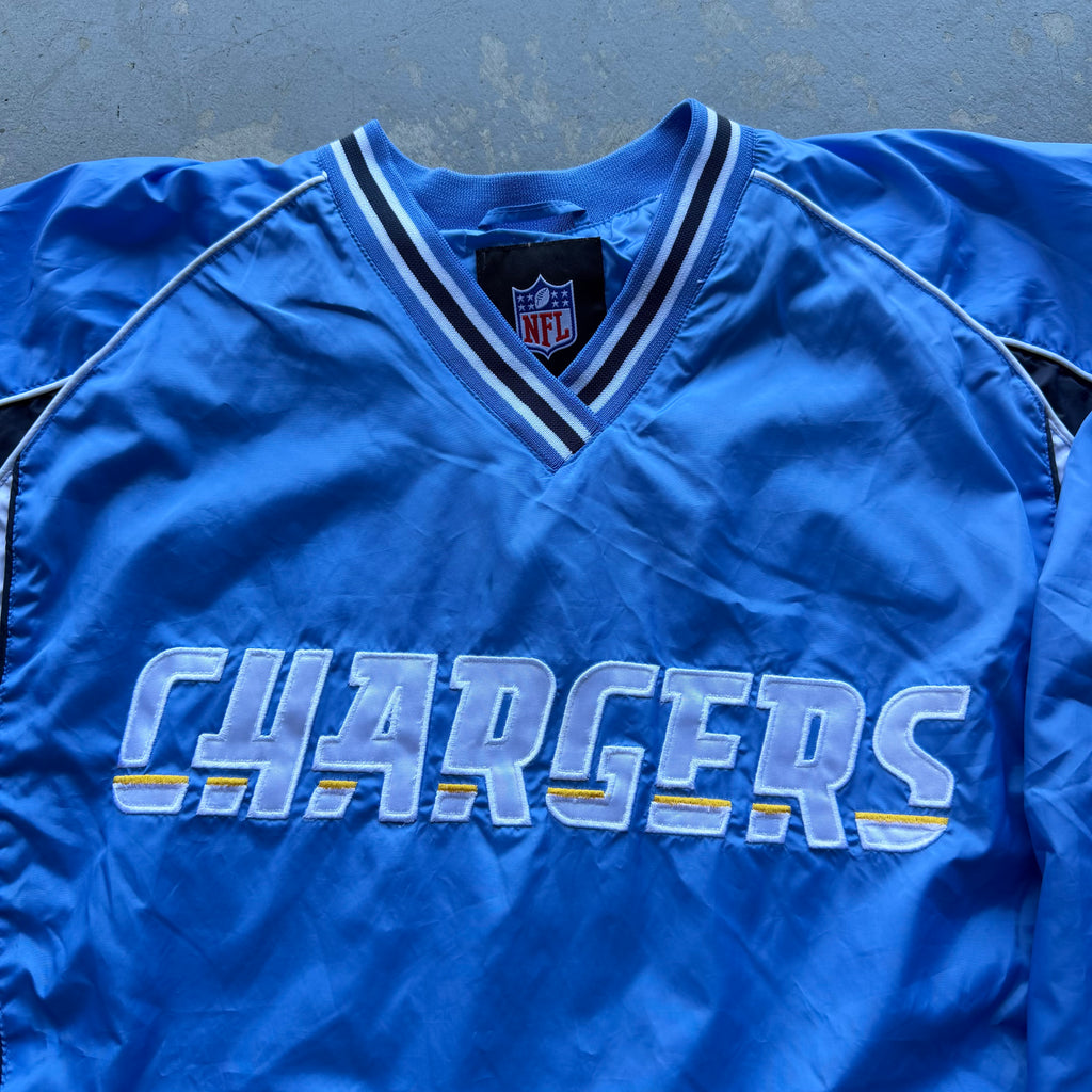 CHARGERS POWDER BLUE PULLOVER WINDBREAKER (L)