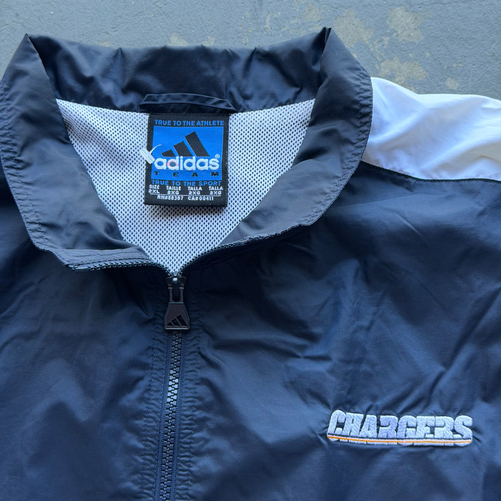 00'S CHARGERS ADIDAS ZIP UP JACKET (2XL)