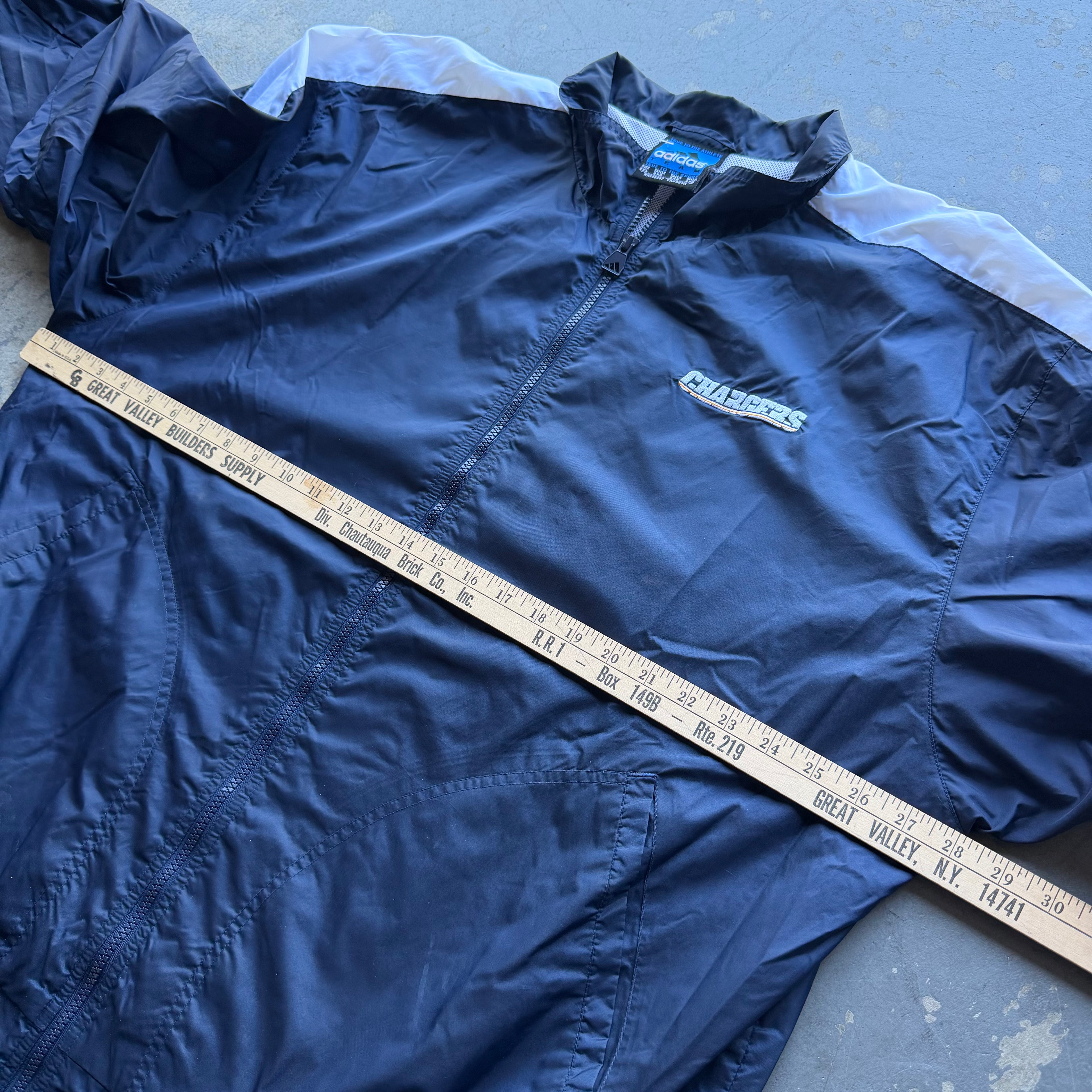 00'S CHARGERS ADIDAS ZIP UP JACKET (2XL)