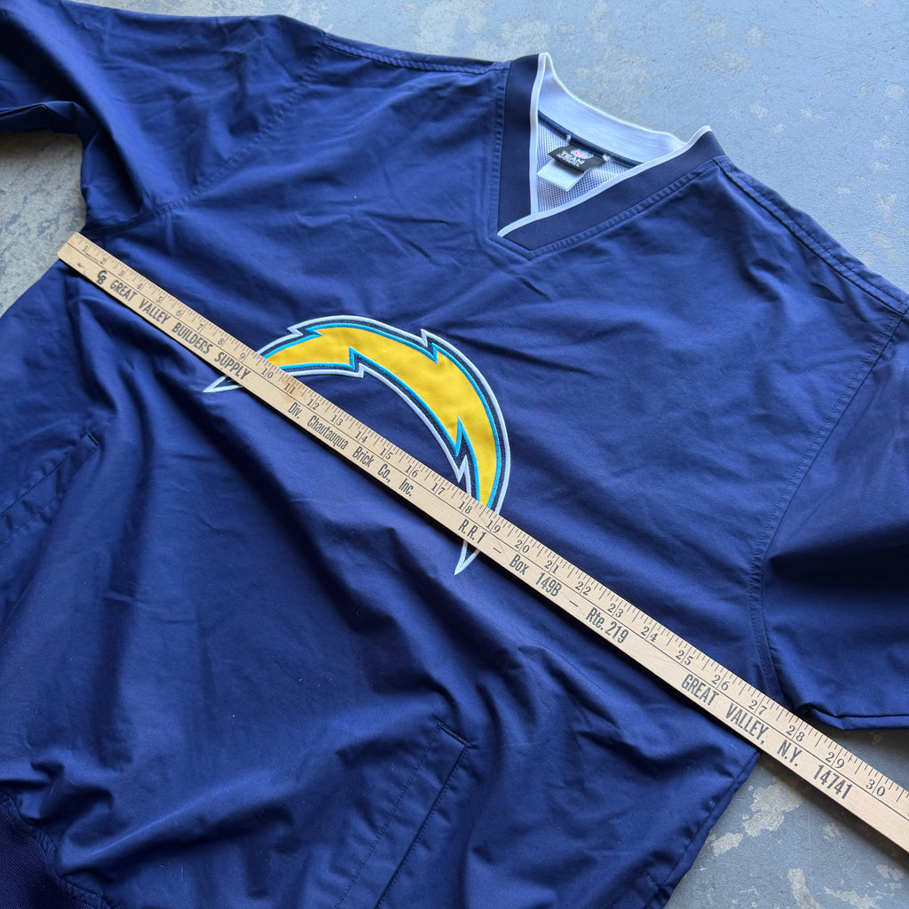 00'S CHARGERS NAVY BLUE PULLOVER WINDBREAKER (XL)