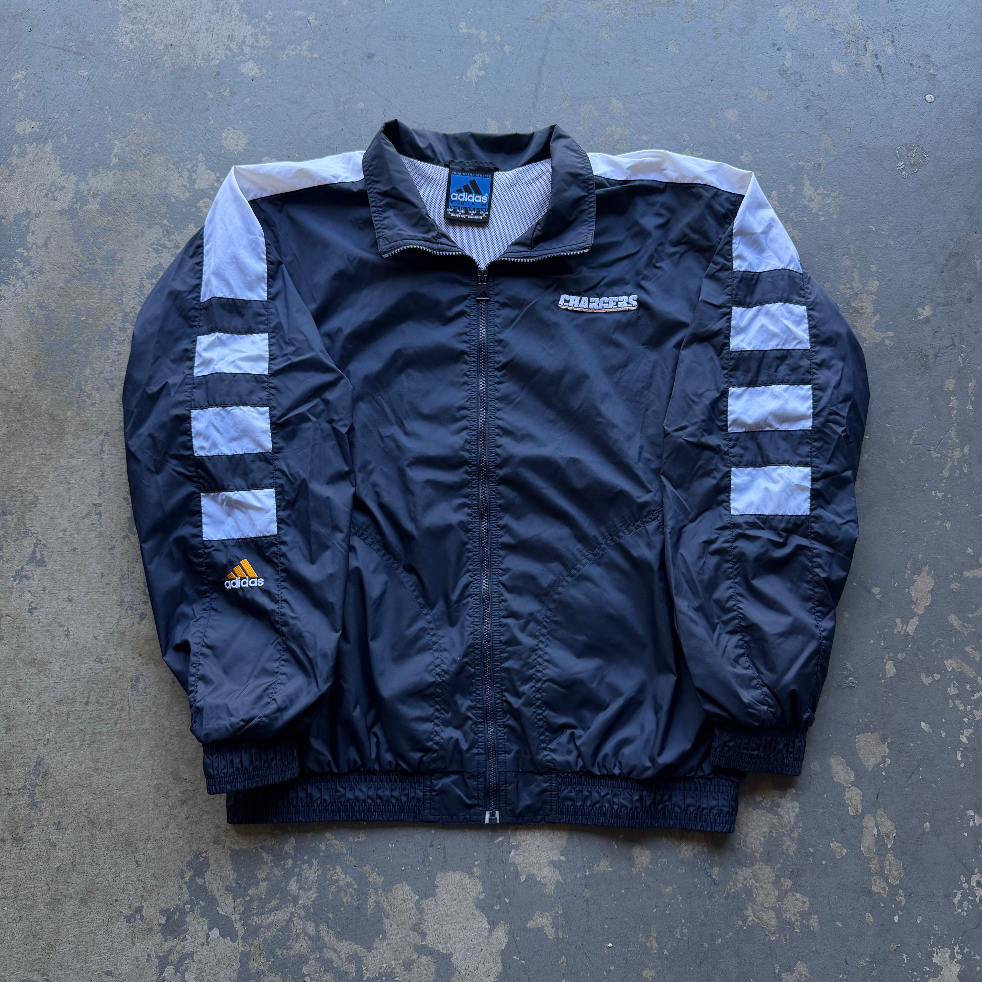 00'S CHARGERS ADIDAS ZIP UP JACKET (L)