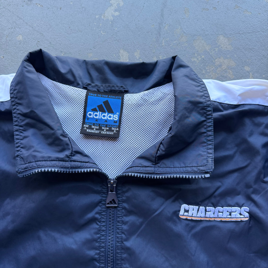 00'S CHARGERS ADIDAS ZIP UP JACKET (L)