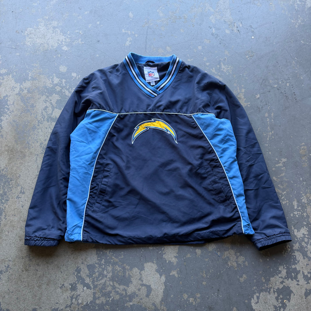 00'S CHARGERS TWO TONE NFL PULLOVER WINDBREAKER (XL)