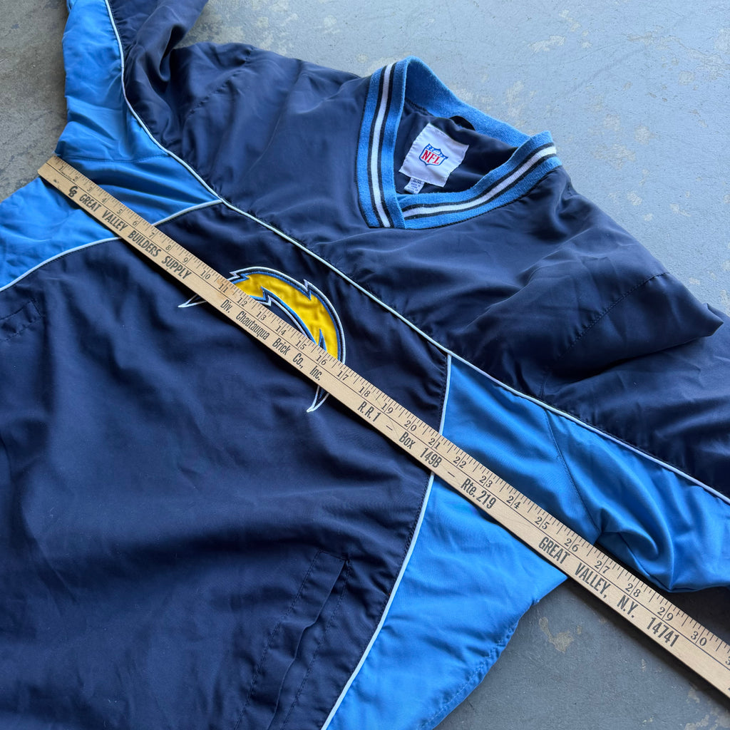 00'S CHARGERS TWO TONE NFL PULLOVER WINDBREAKER (XL)
