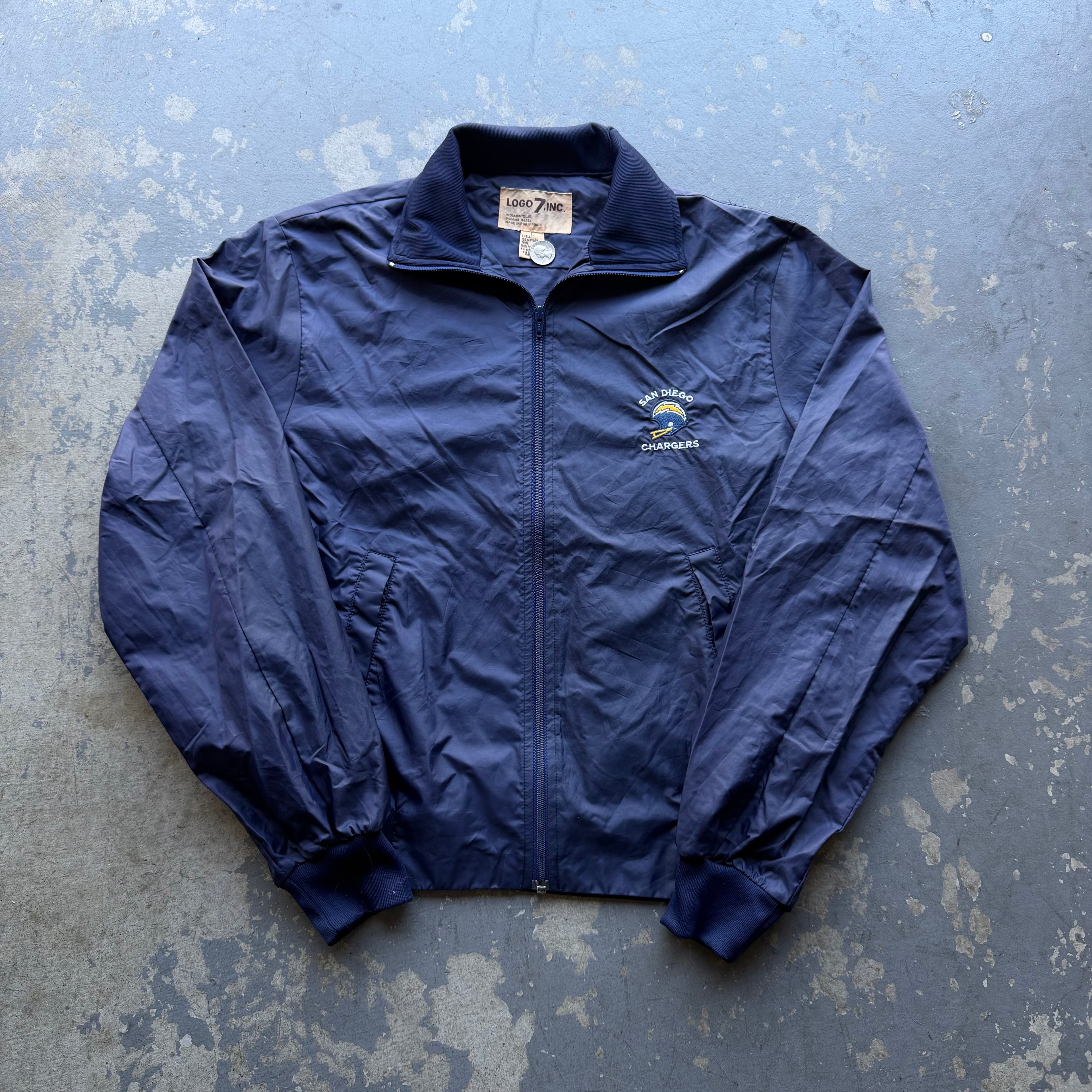 80'S CHARGERS SAN DIEGO NYLON ZIP UP JACKET (L)