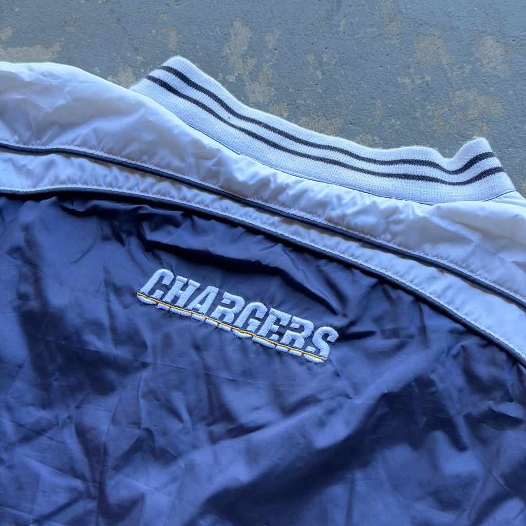 00'S CHARGERS TWO TONE NFL NYLON PULLOVER WINDBREAKER (XL)