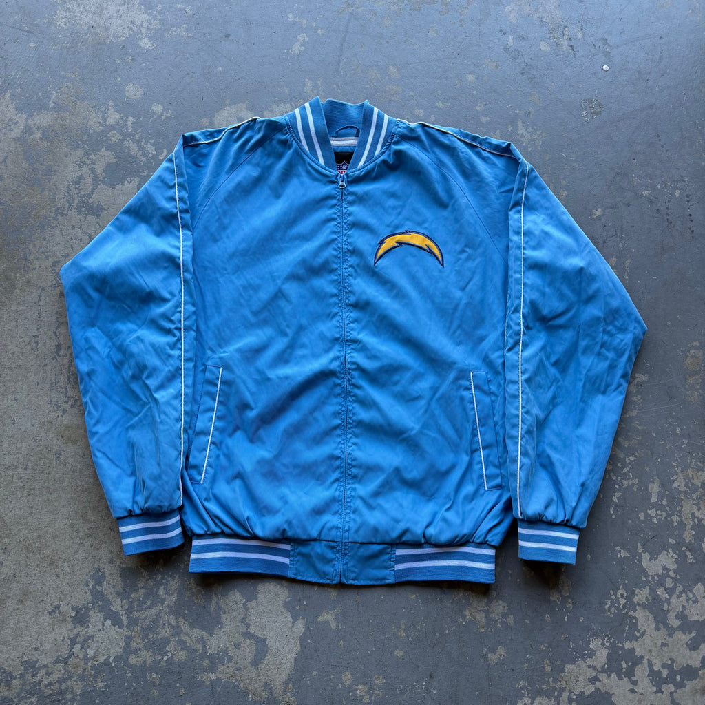00'S CHARGERS POWDER BLUE ZIP UP JACKET (M)