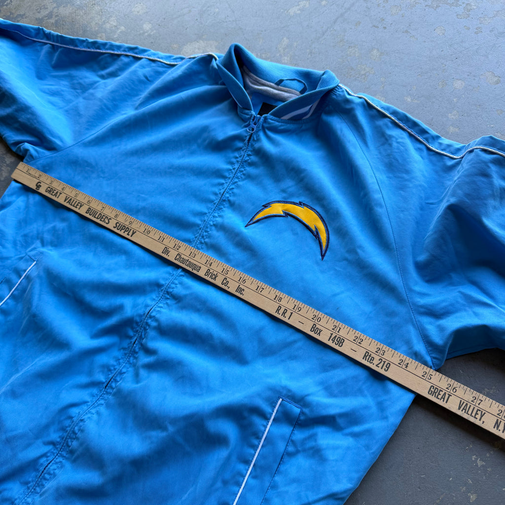 00'S CHARGERS POWDER BLUE ZIP UP JACKET (M)