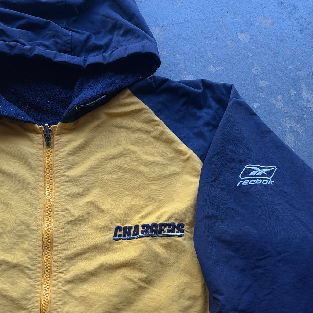 00'S CHARGERS REVERSIBLE REEBOK JACKET (XL)