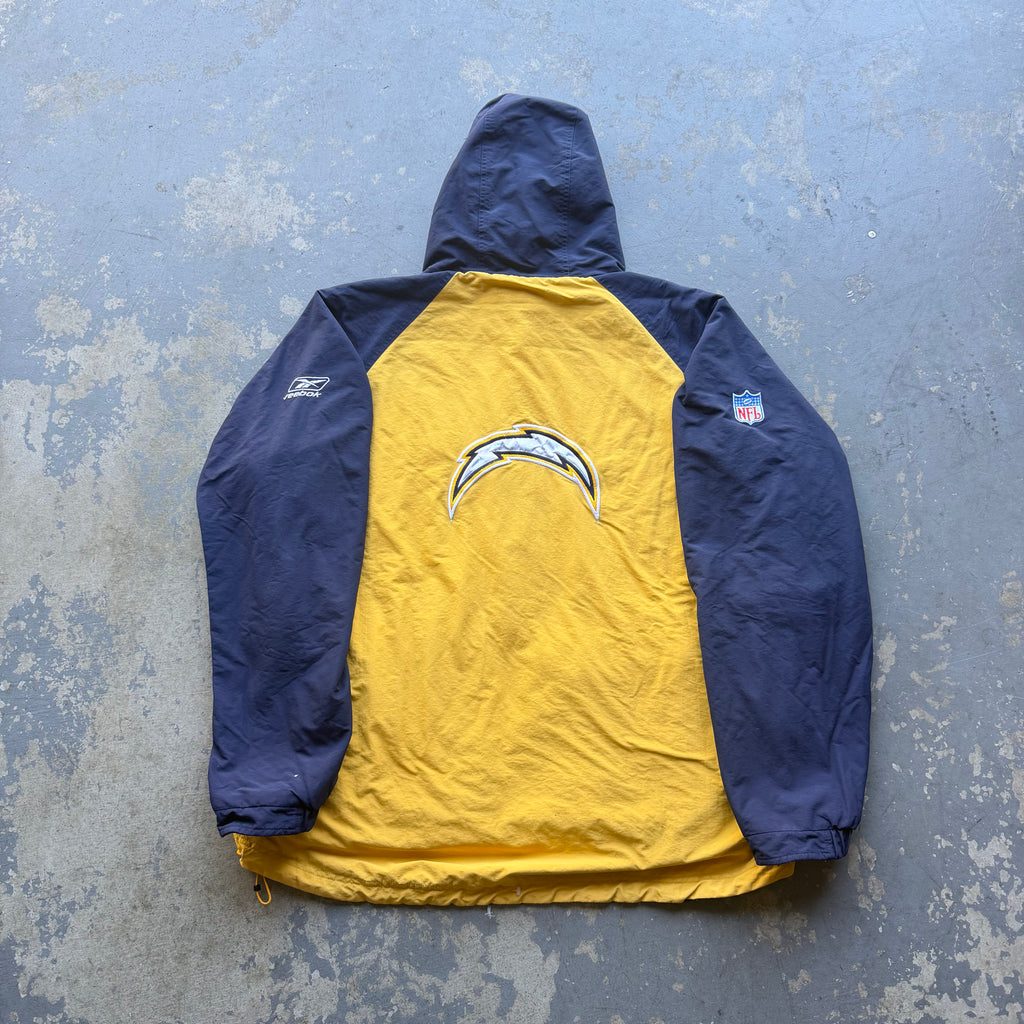 00'S CHARGERS REVERSIBLE REEBOK JACKET (XL)
