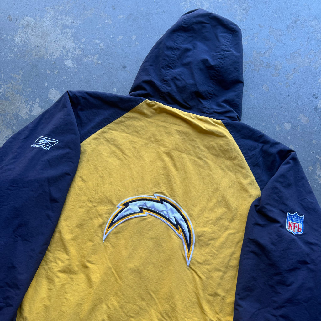 00'S CHARGERS REVERSIBLE REEBOK JACKET (XL)