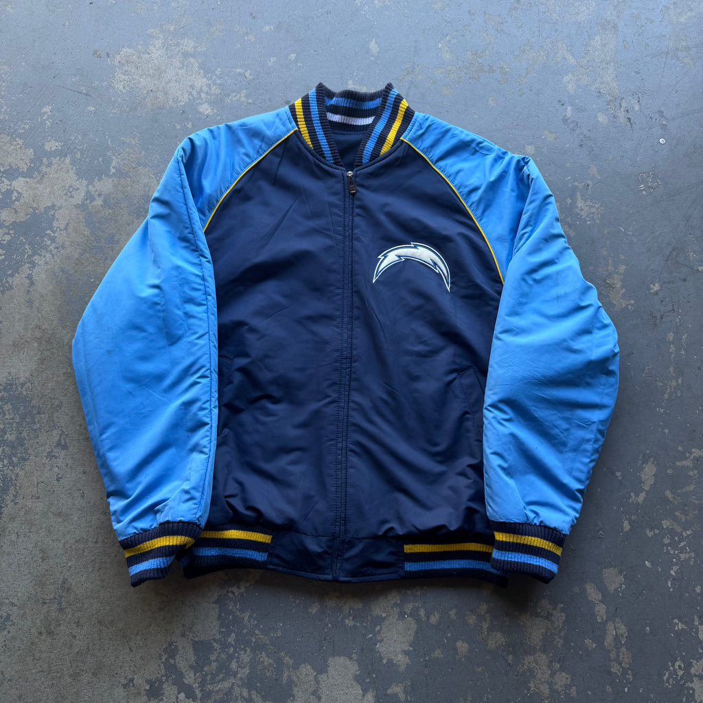 00'S CHARGERS REVERSIBLE LETTERMAN JACKET (L)