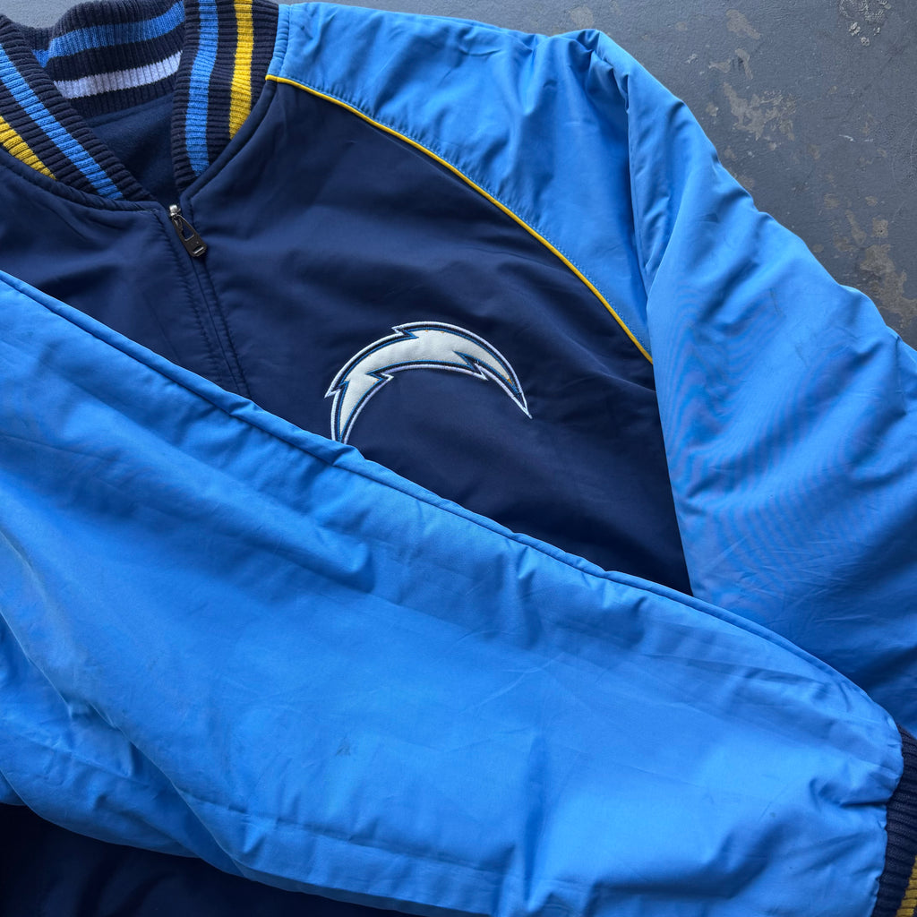 00'S CHARGERS REVERSIBLE LETTERMAN JACKET (L)